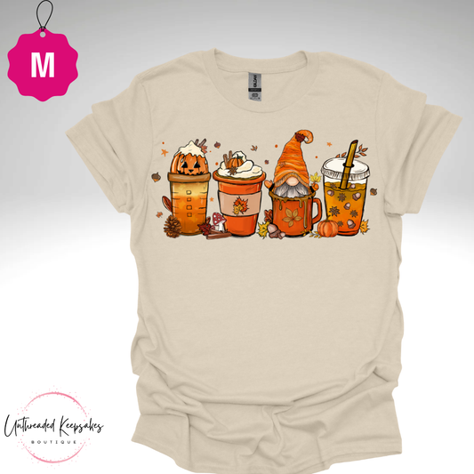 Coffee Gnome Fall/ Halloween Graphic T-Shirt