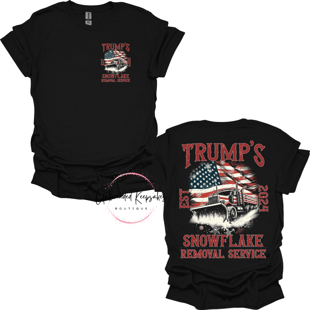 Trump Snowflake Removal Service Funny Graphic T-Shirt