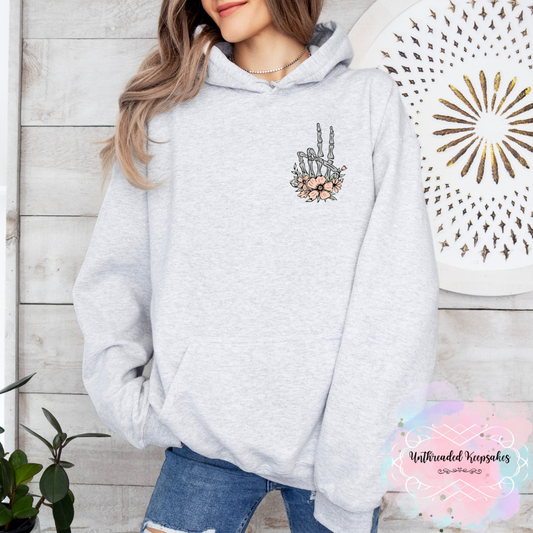 Ash Gray Protect Your Peace Graphic Hoodie