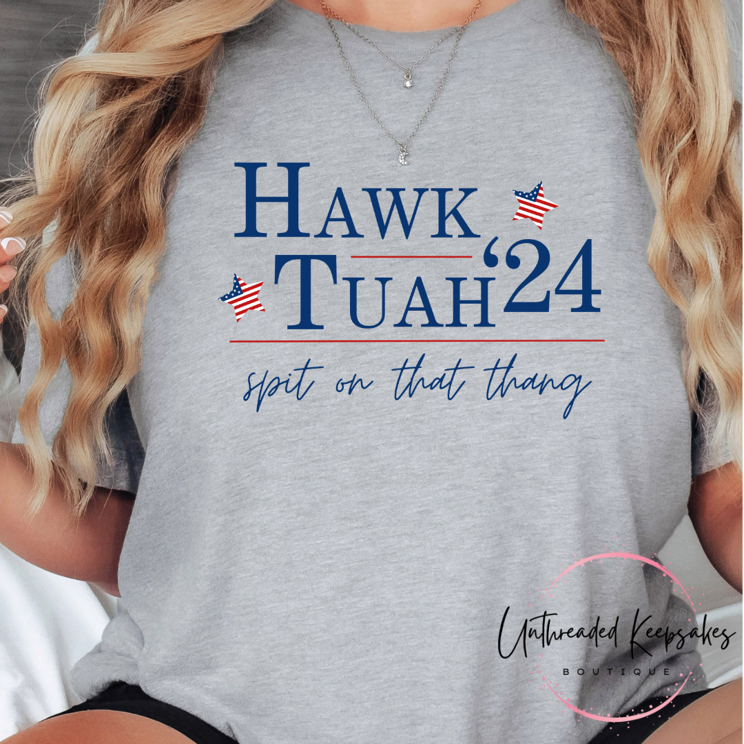 Hawk Tuah Funny Graphic t-shirt