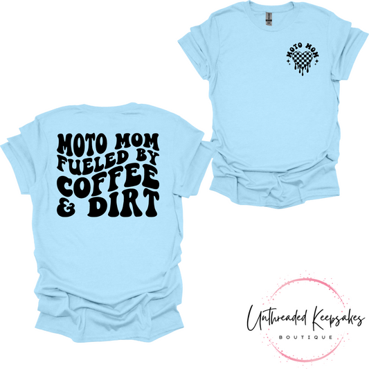 Moto Mom Coffee Dirt Moto Inspired Graphic T-Shirt