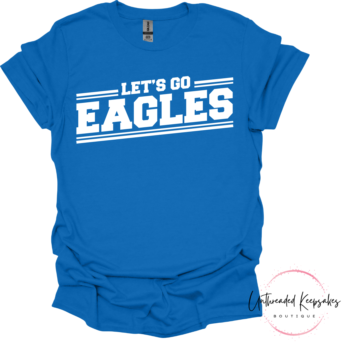 Lets Go Eagles White Toddler/Youth/Adult Graphic T-Shirt