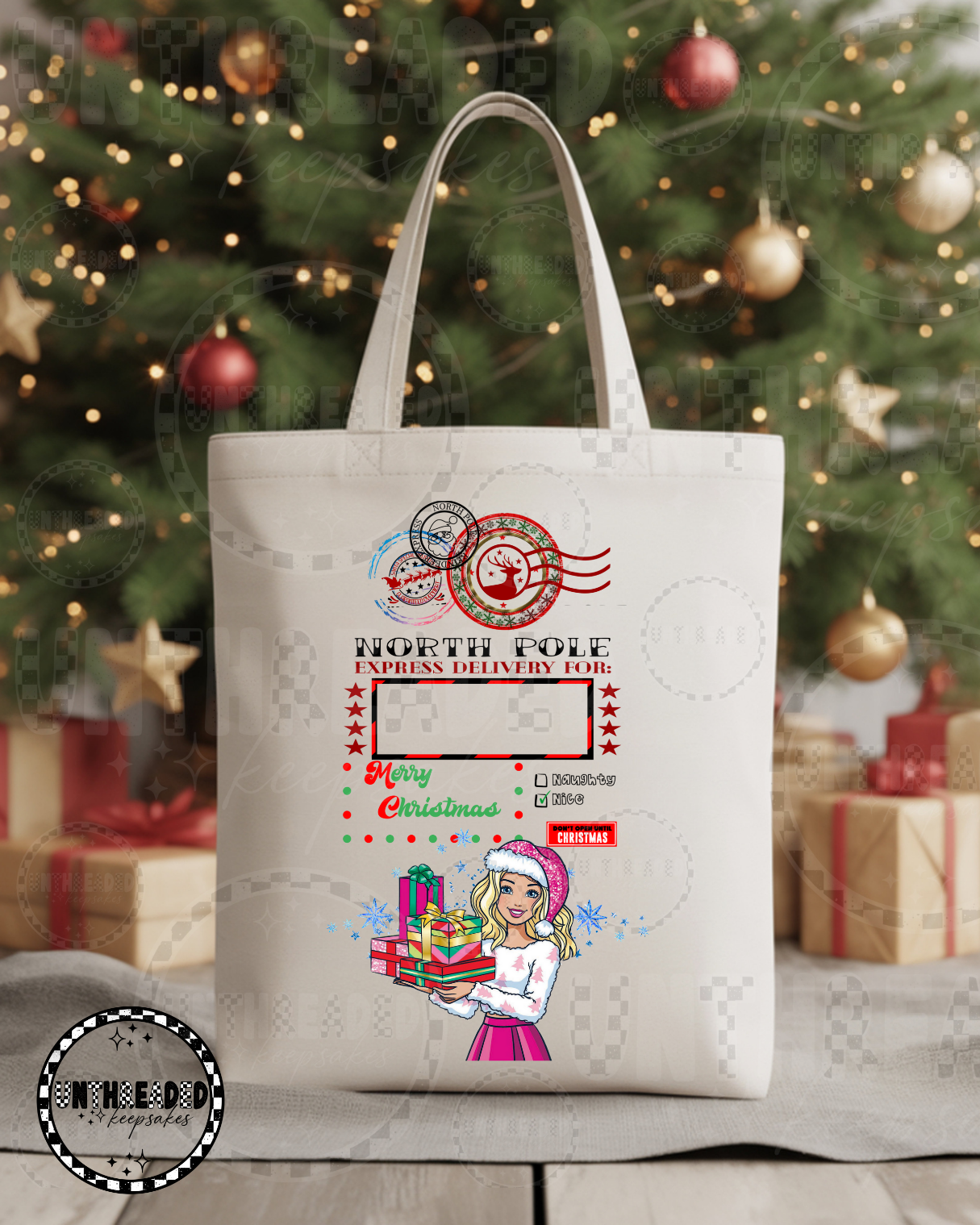 Barbie Holiday Canvas Tote Bag