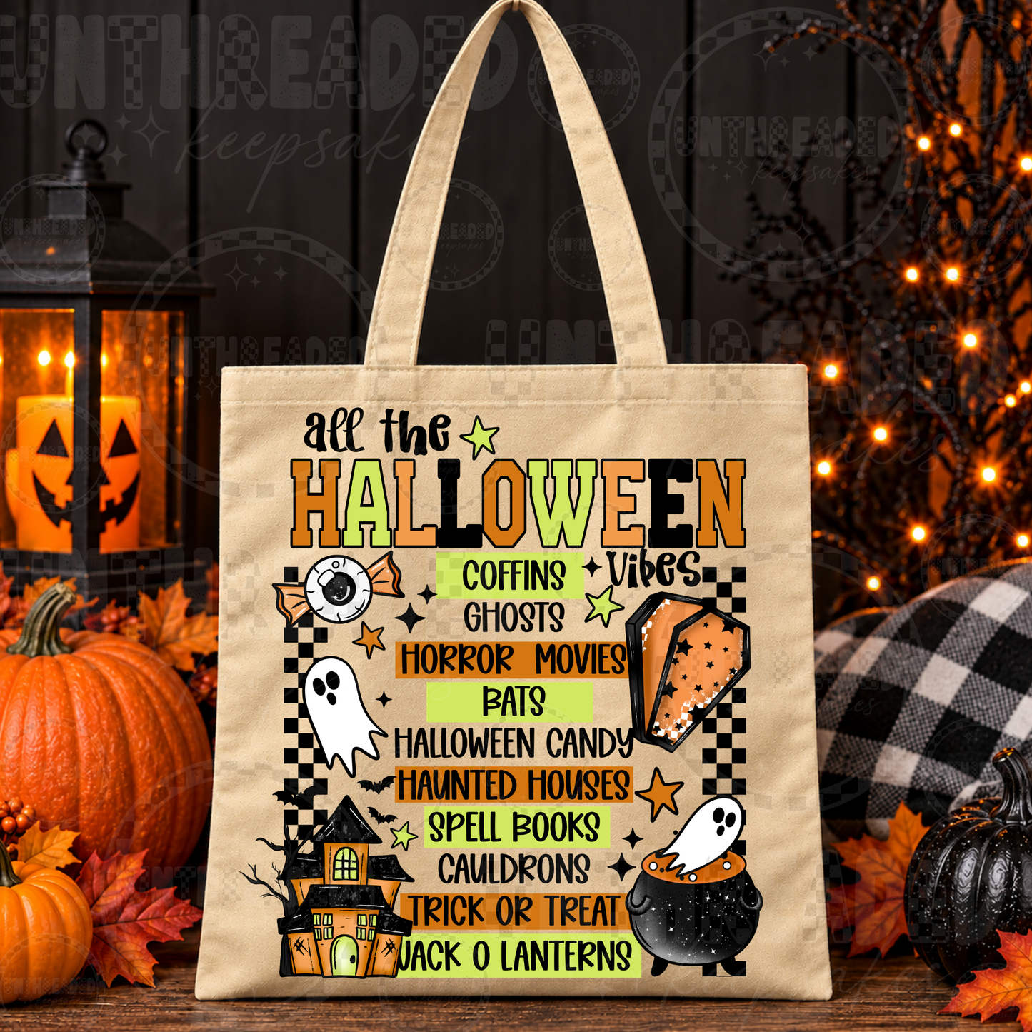 All the Halloween Vibes Tote Bag