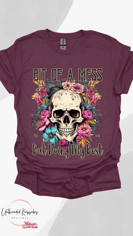 Bit of A Mess But Doing My Best Womens Graphic T-shirt