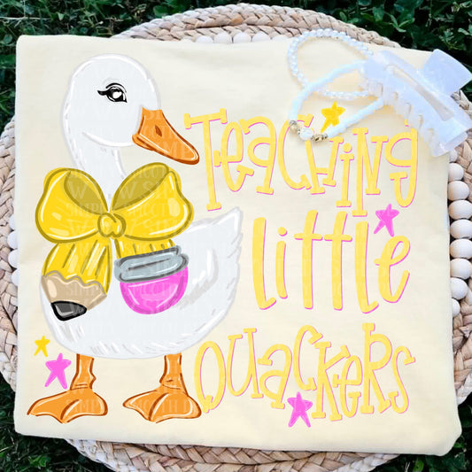 Teaching Quackers Unisex Graphic T-Shirt 🦆✏️🍎