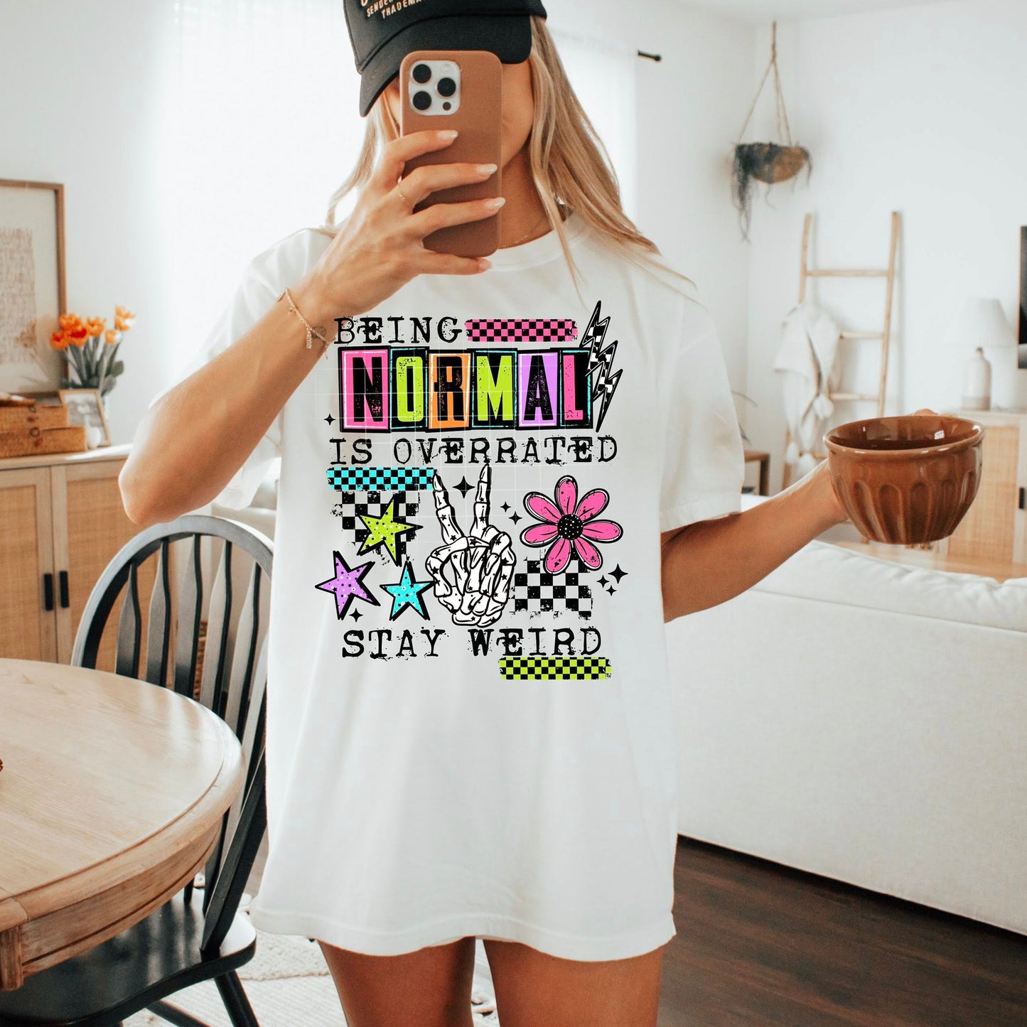 Stay Weird Tee – Being Normal is Overrated (White)