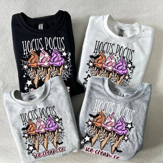 Hocus Pocus Ice Cream Co. Crewneck – Halloween Sweet Treat Shirt