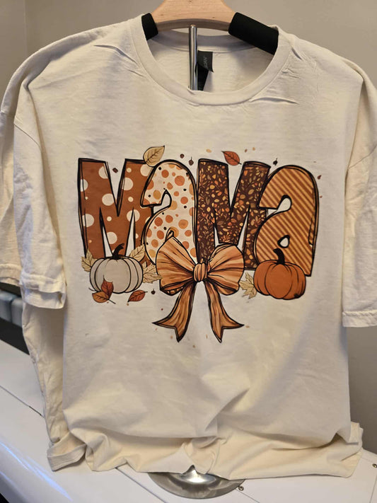 🎃 Fall MAMA Pumpkin Graphic T-Shirt – 2X – Autumn Mama Shirt