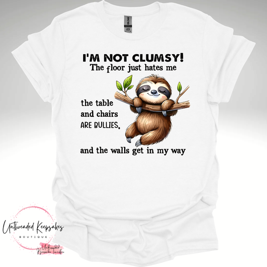 Im Not Clumsy Cute Sloth Graphic T-Shirt