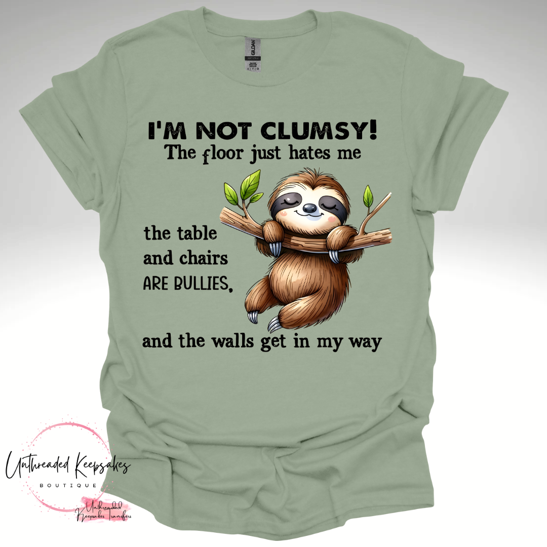 Im Not Clumsy Cute Sloth Graphic T-Shirt