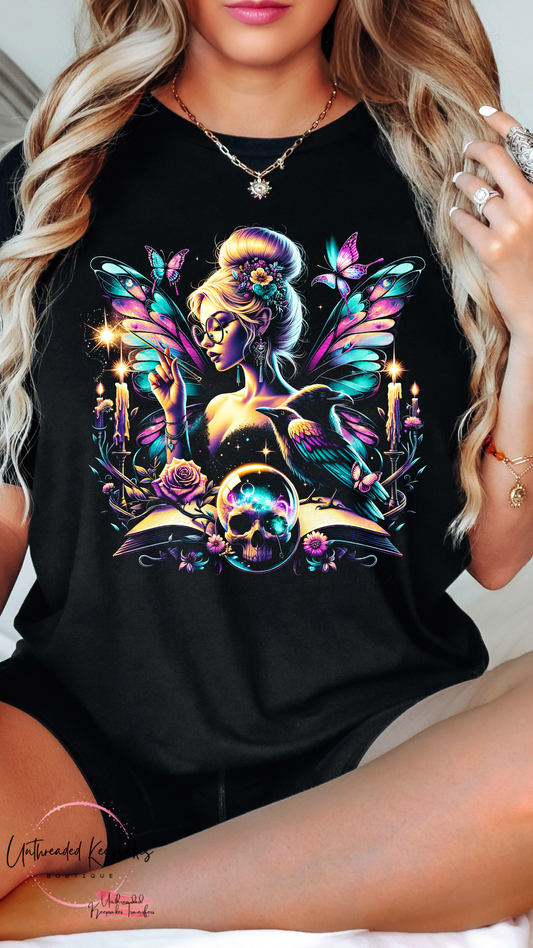 Mystical Butterfly Womens Graphic T-shirt