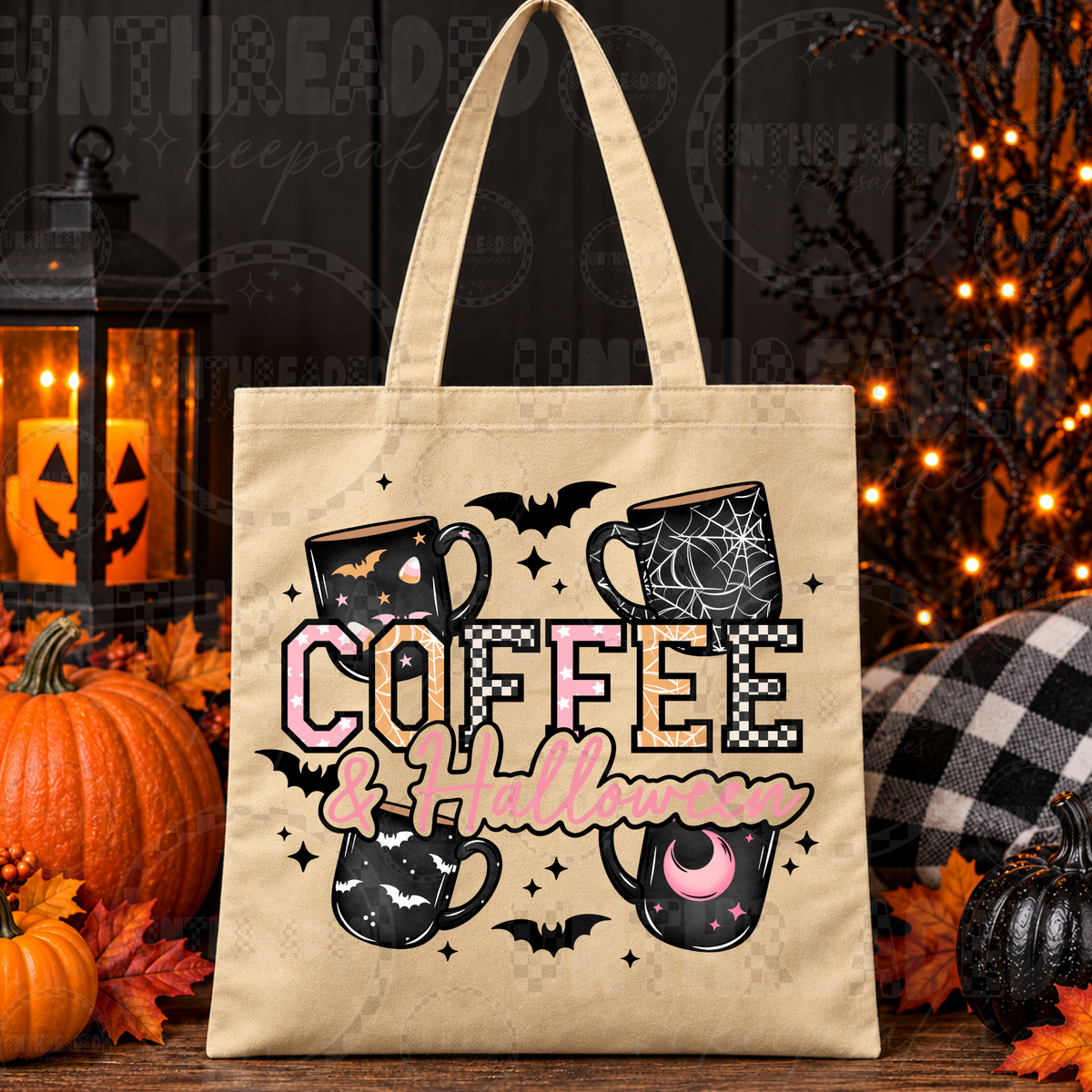Coffee & Halloween Tote Bag