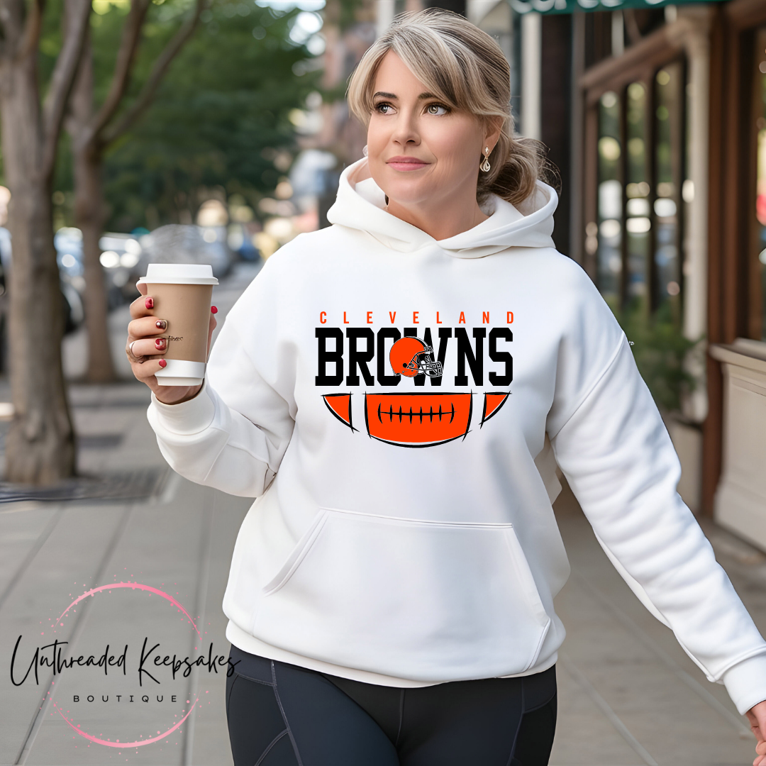 Football Browns Graphic Hoodie