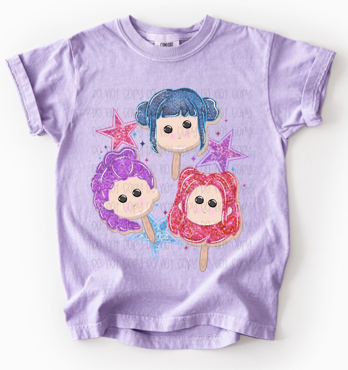 • Cute Glitter Popsicle Girl T-Shirt – Trendy Kids Tee