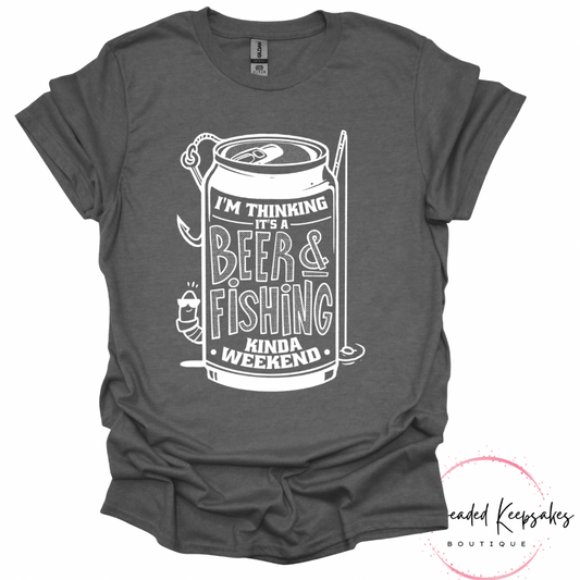 Fishing kinda weekend graphic t-shirt