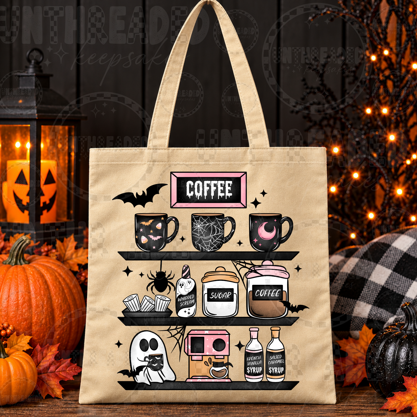 Halloween Coffee Bar Tote Bag