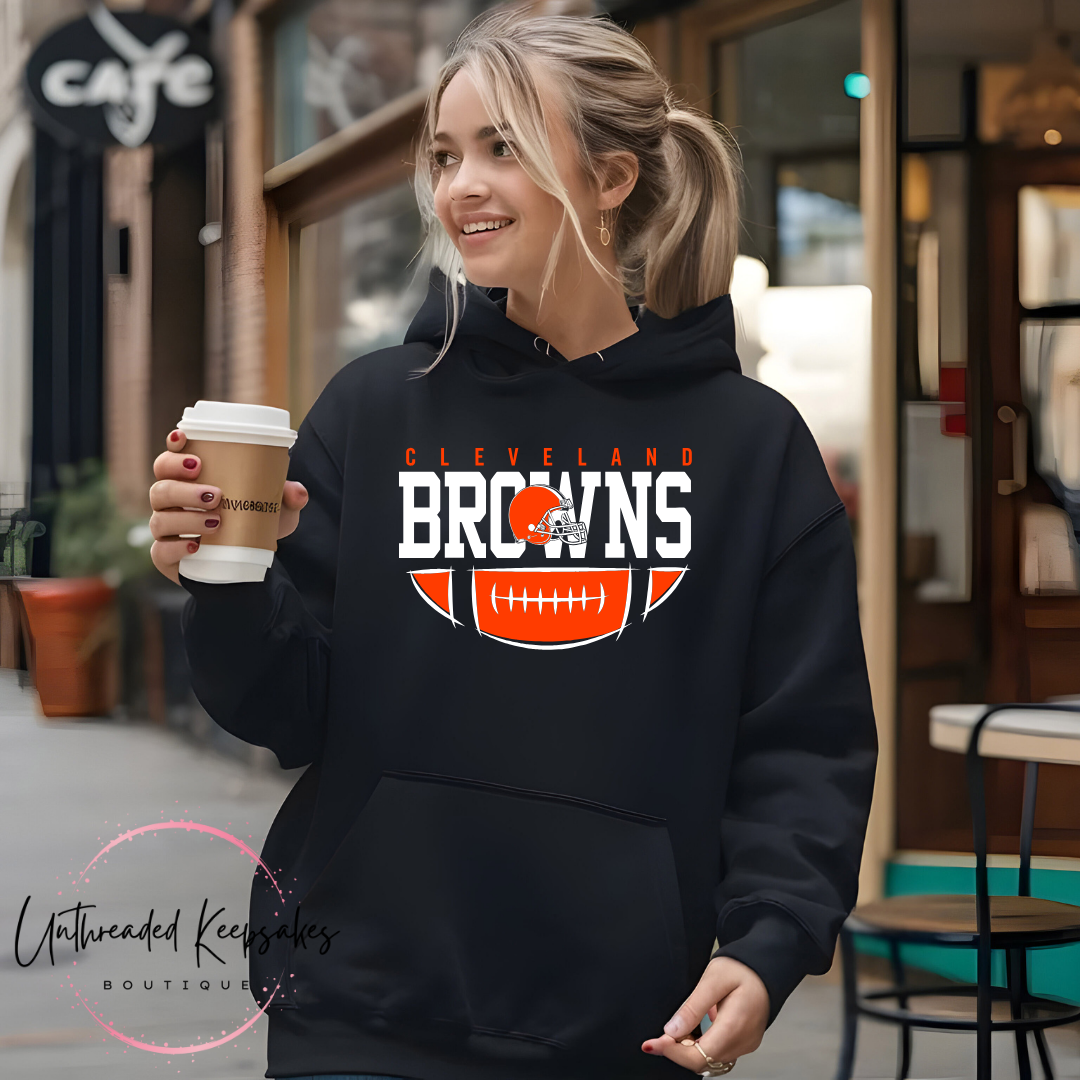 Football Browns Graphic Hoodie