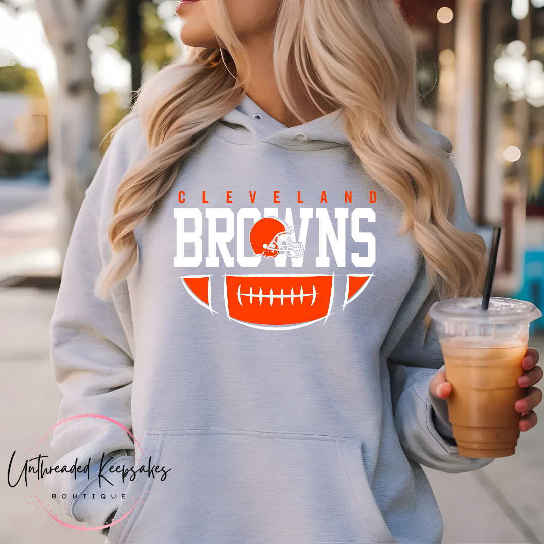 Football Browns Graphic Hoodie