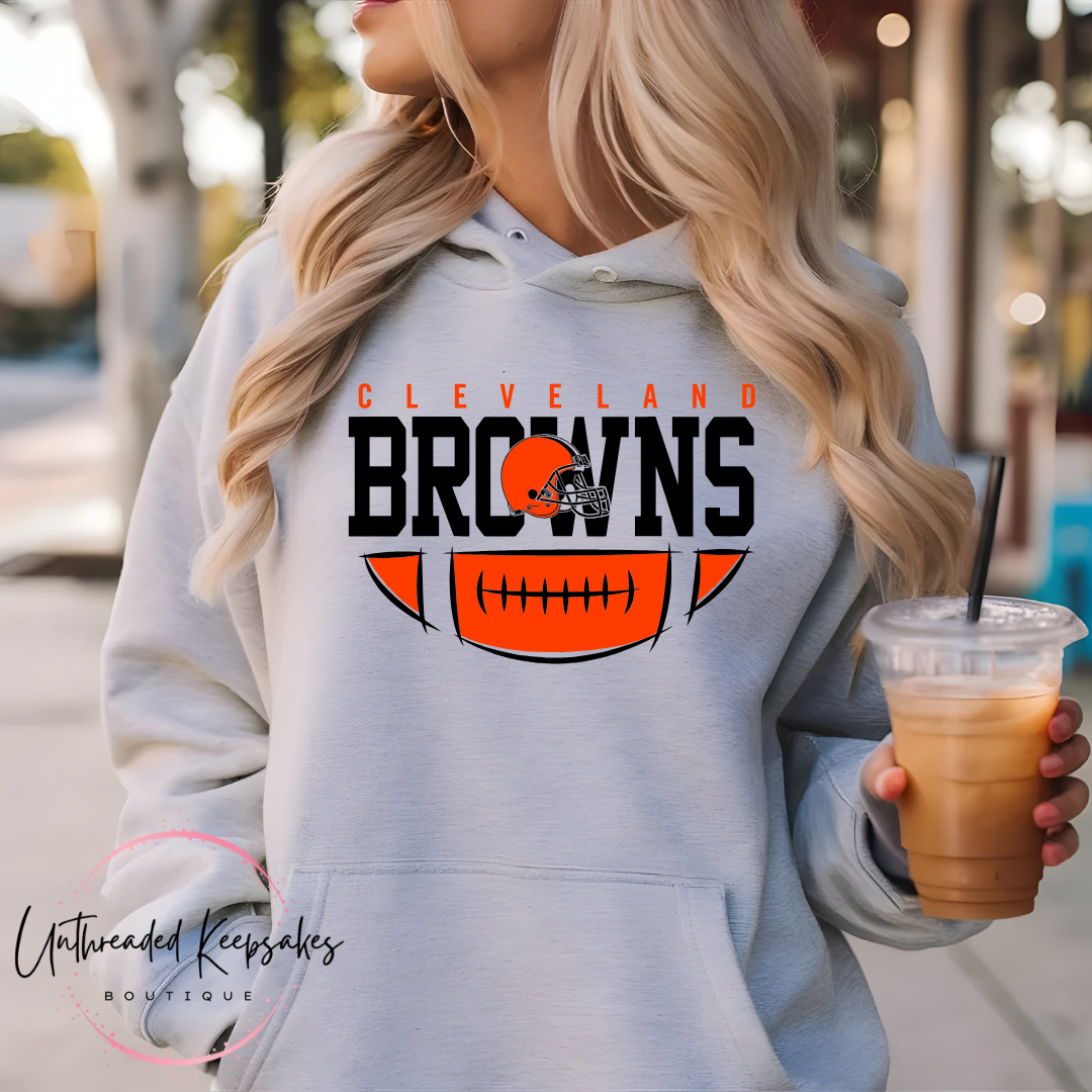 Football Browns Graphic Hoodie