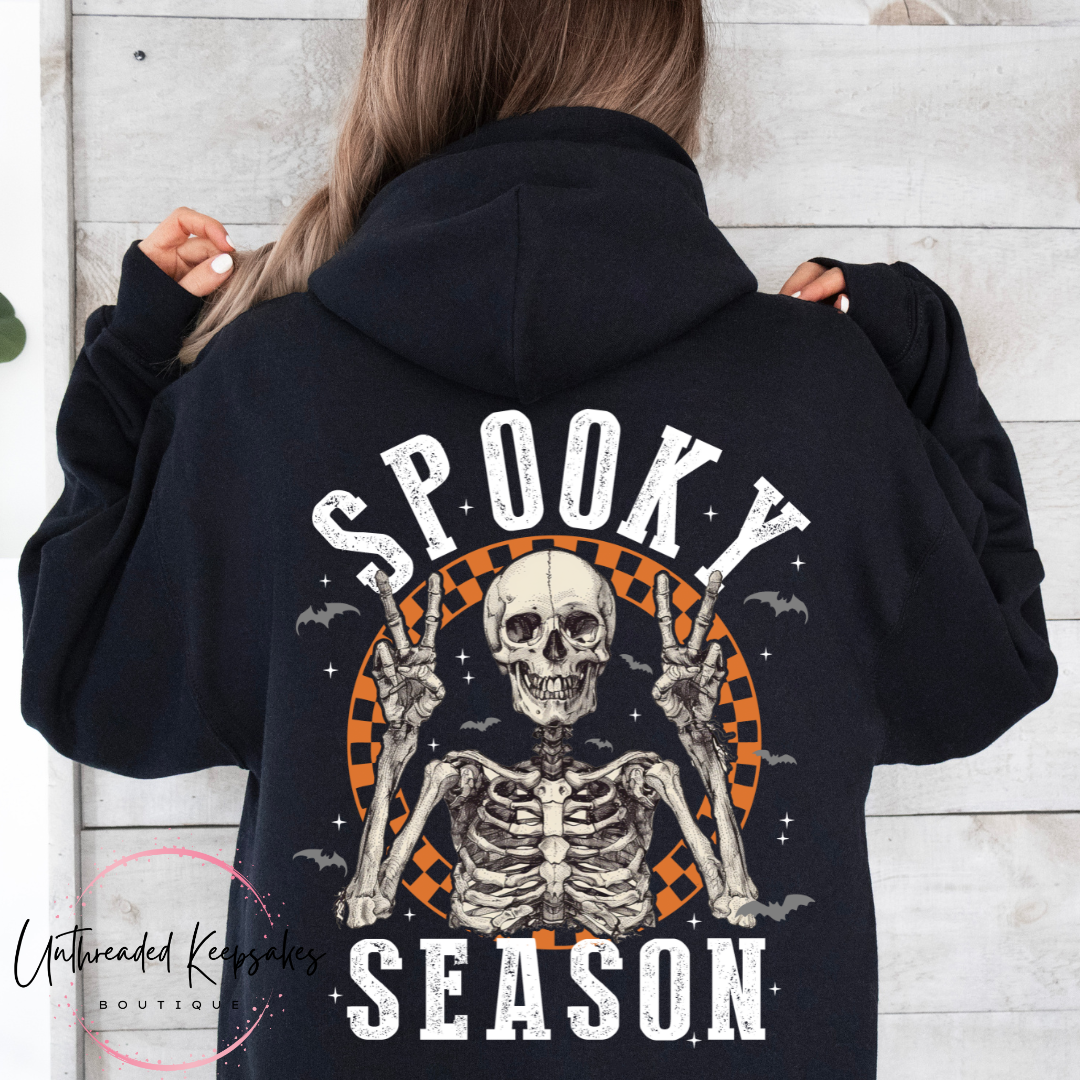 Spooky Season Skeleton Halloween Graphic Hoodie