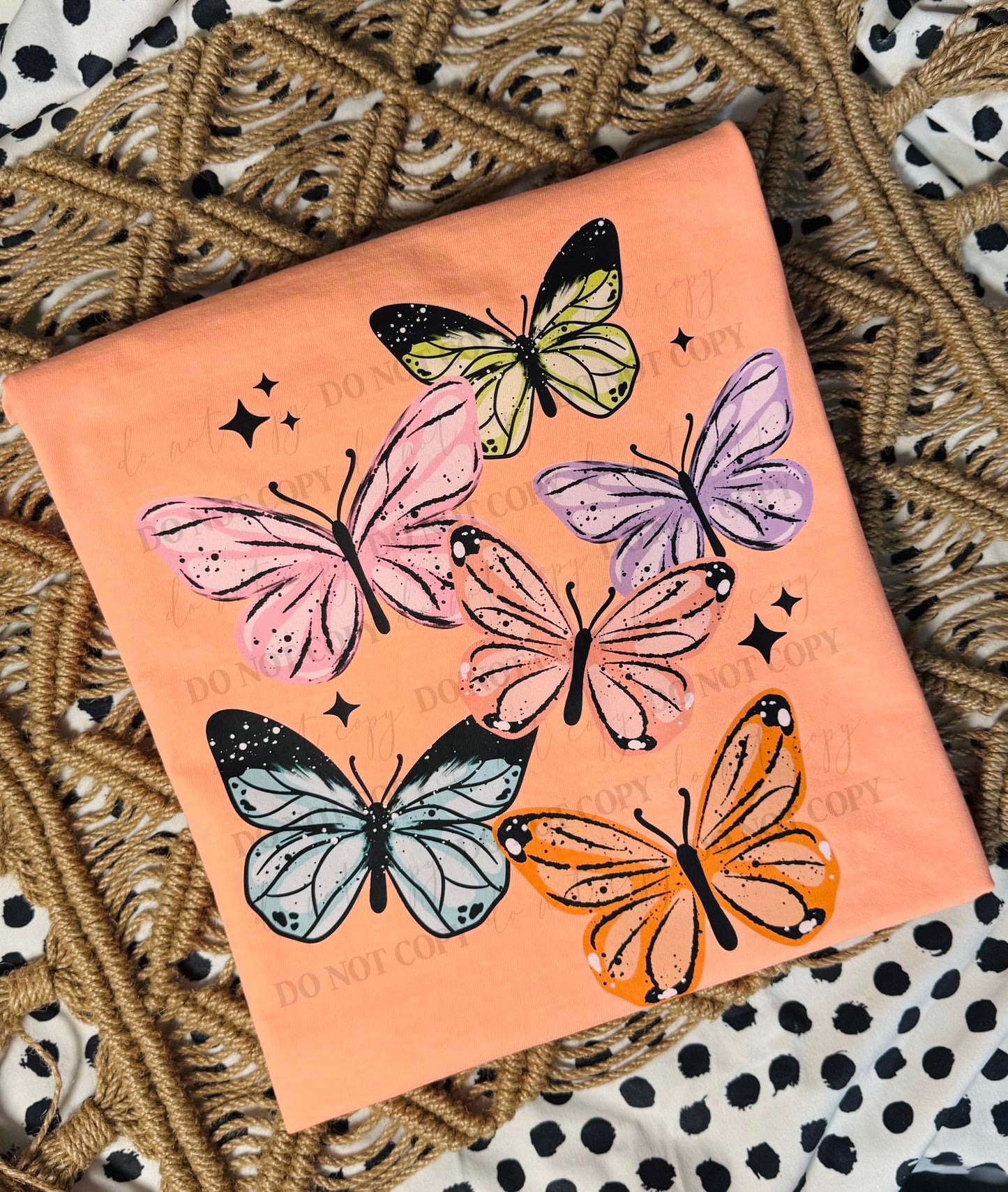 Colorful Butterfly Graphic T-Shirt