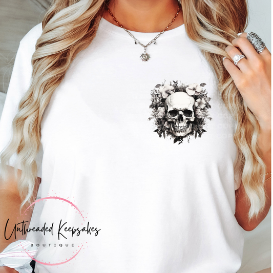 Grow Form The Dirt They Left You In Skull Graphic T-Shirt