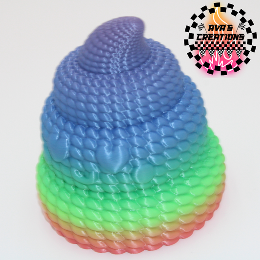 Cute Heart Face Rainbow Poop Container For Small Objects