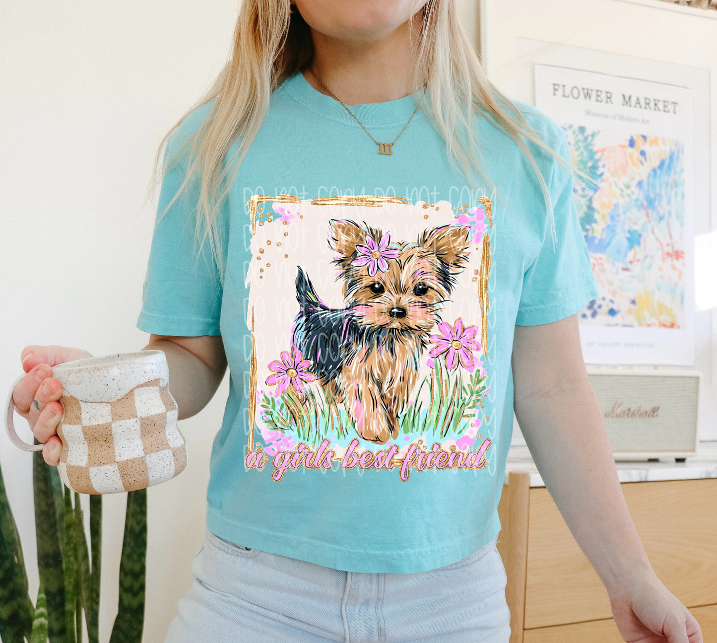 Yorkie Graphic T-Shirt | Cute Yorkshire Terrier Dog Lover Tee | Puppy Mom Unisex Shirt | Pet Lover Apparel