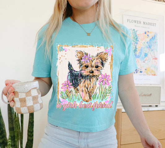 Yorkie Graphic T-Shirt | Cute Yorkshire Terrier Dog Lover Tee | Puppy Mom Unisex Shirt | Pet Lover Apparel