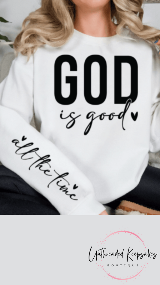 God is Good Cute Simple Graphic Crewneck