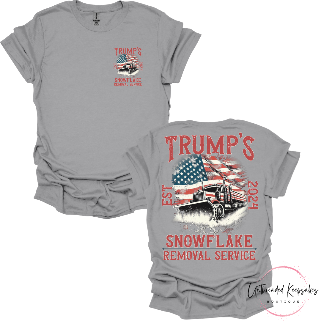 Trump Snowflake Removal Service Funny Graphic T-Shirt