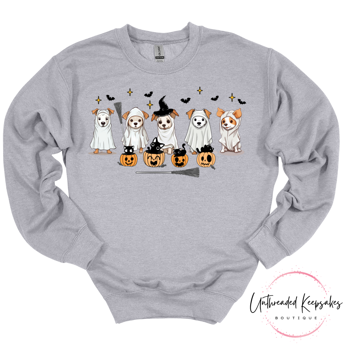 Dog Ghosts Halloween Graphic Crewneck