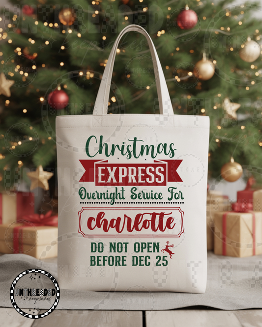 🎄 Personalized Christmas Delivery Tote Bags 🎁 | North Pole Express Mail