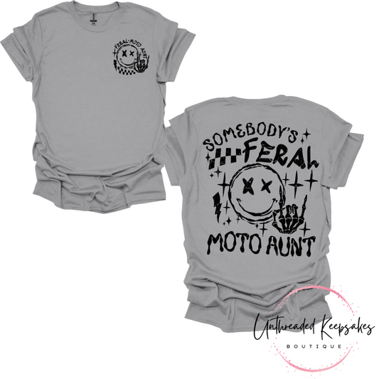 Feral Moto Aunt Moto Inspired Graphic T-Shirt