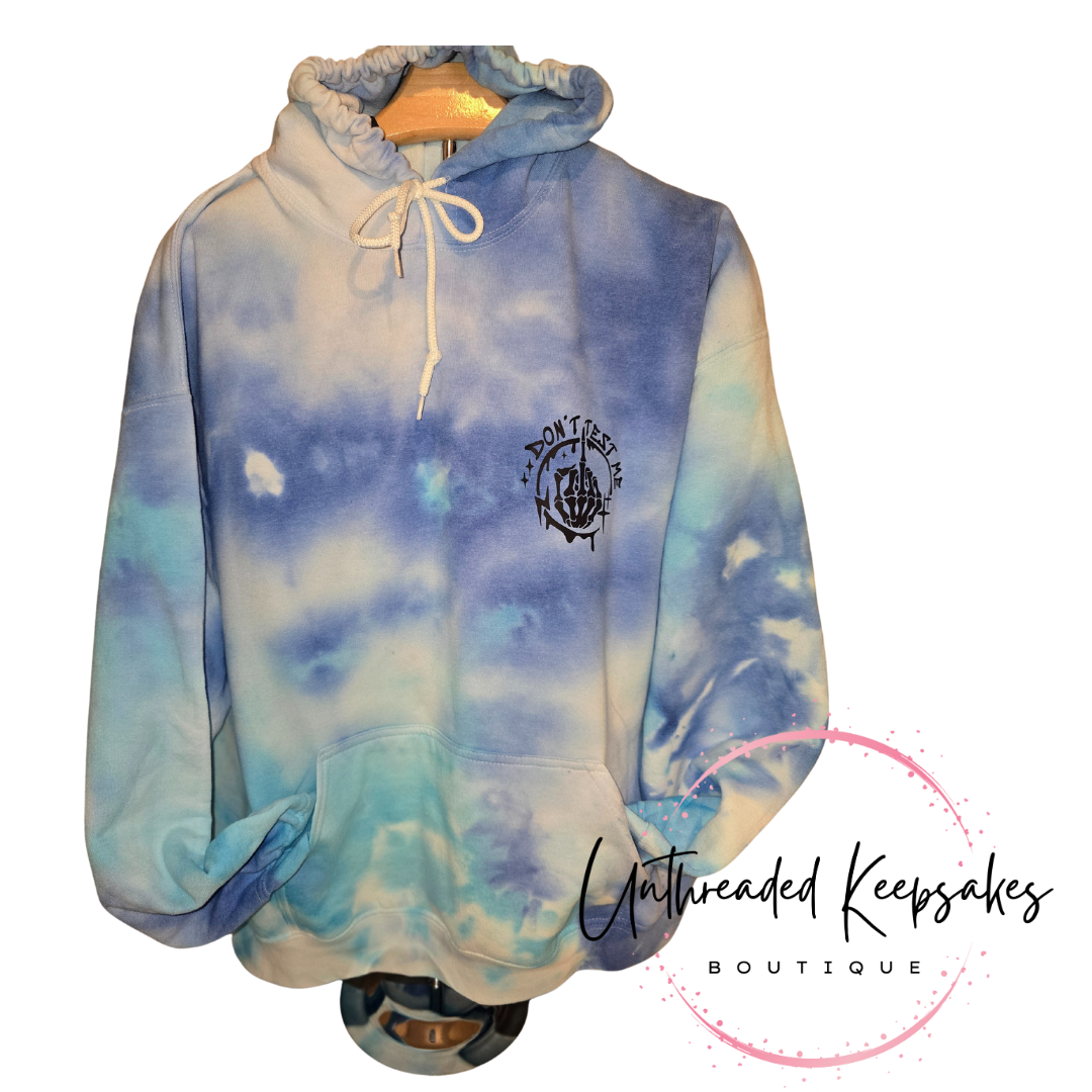 F Around and Find Out Blue Ice Dyed Hoodie