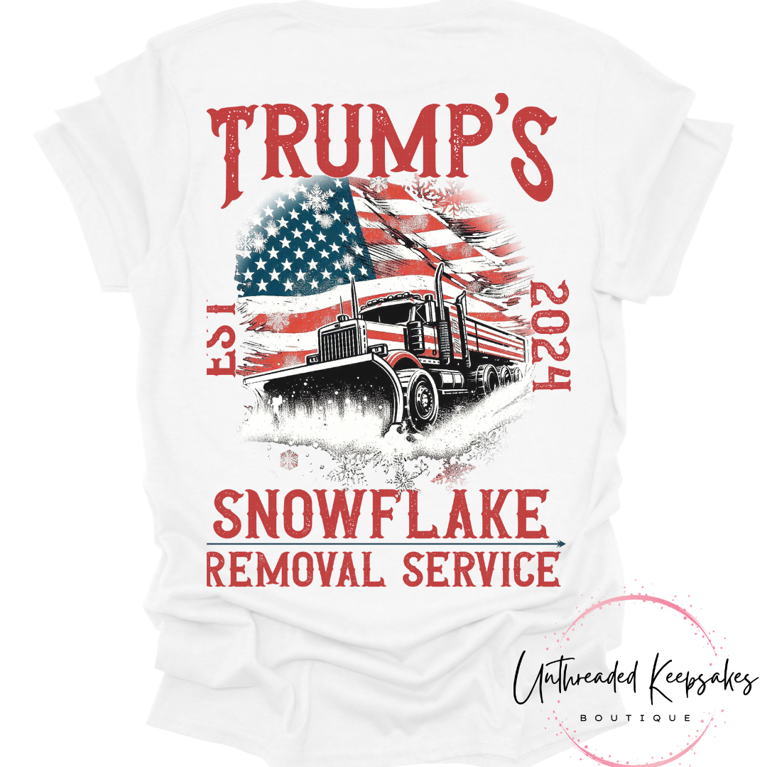 Trump Snowflake Removal Service Funny Graphic T-Shirt