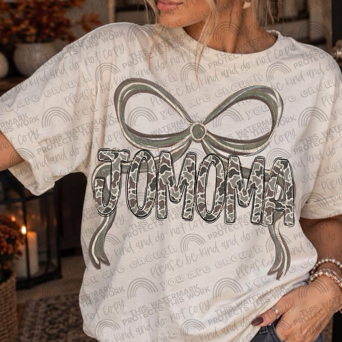 Jomoma camo bow tee