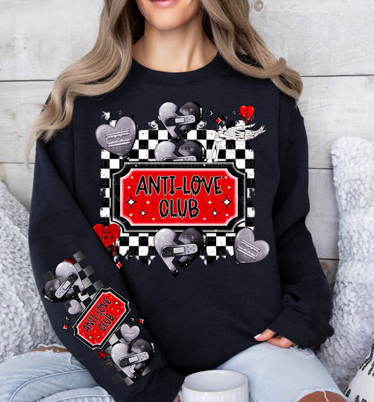 ANTI-LOVE CLUB – Spooky Valentine Sweatshirt 🖤💔