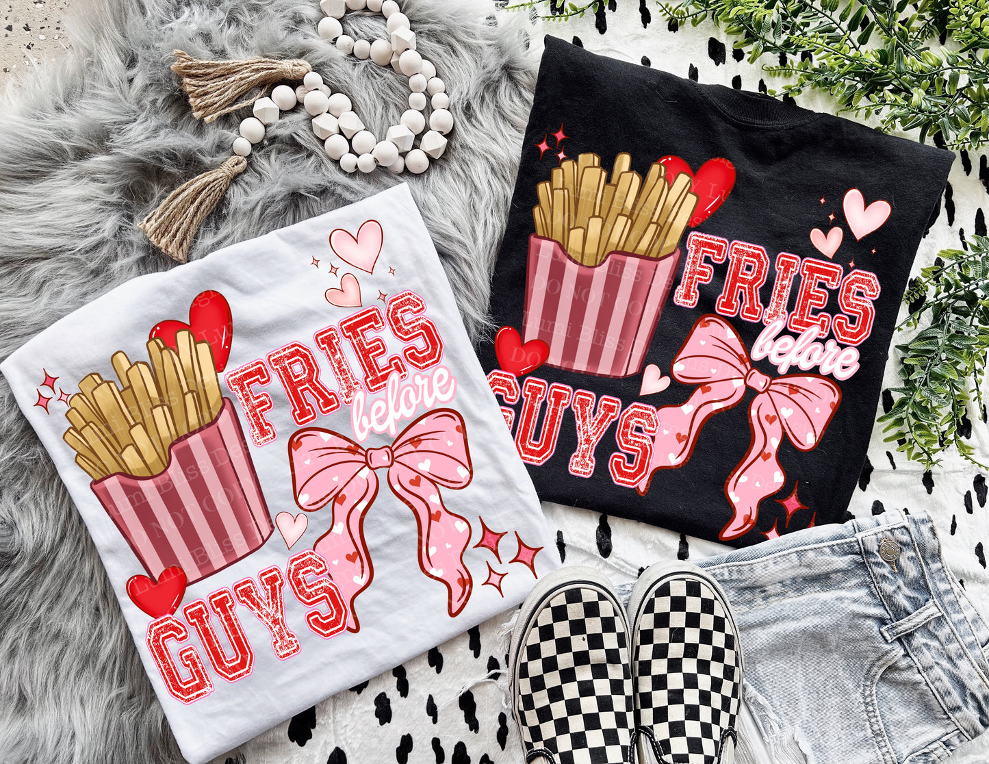 🍟💖 Fries Before Guys Valentine Graphic Tee – Unisex Shirt