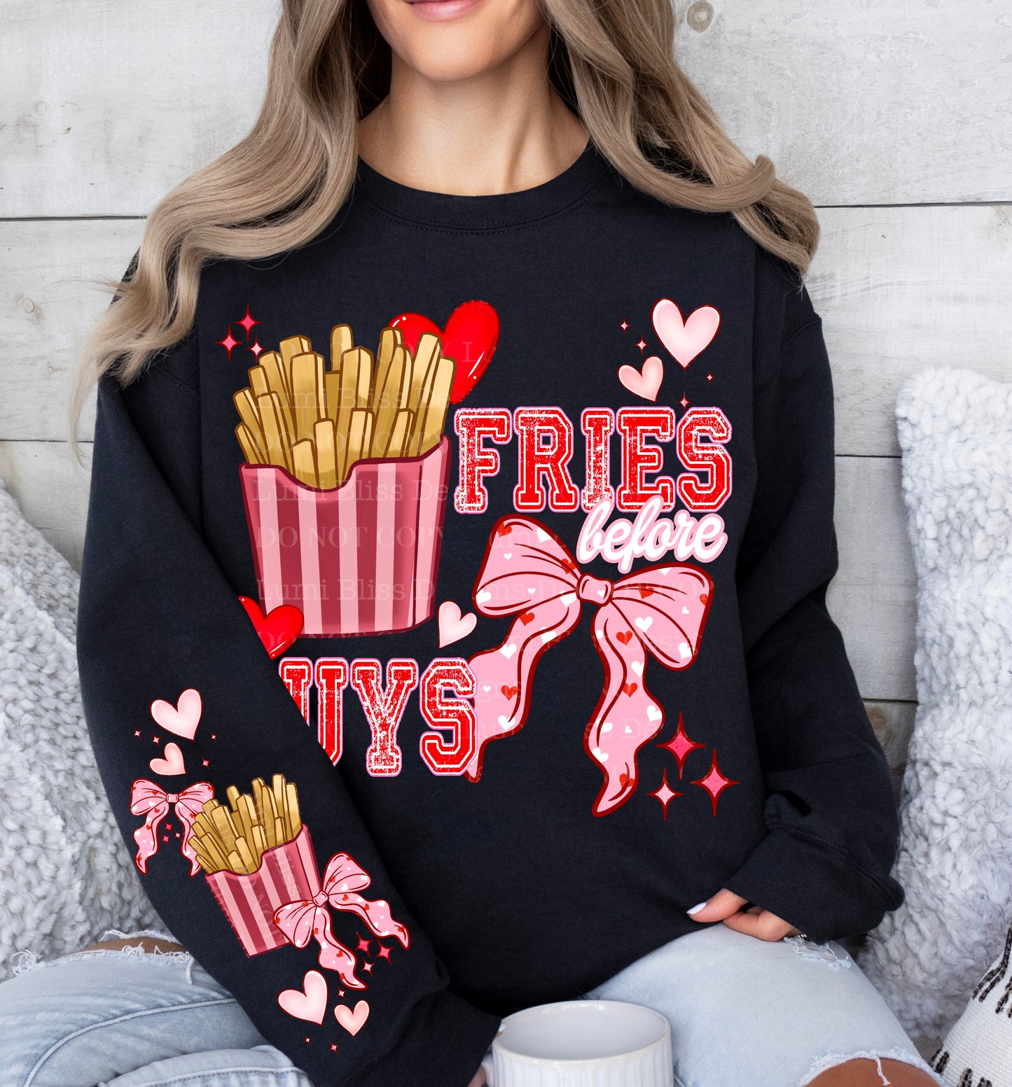 Fries Before Guys – Valentine Sweatshirt 🍟💖