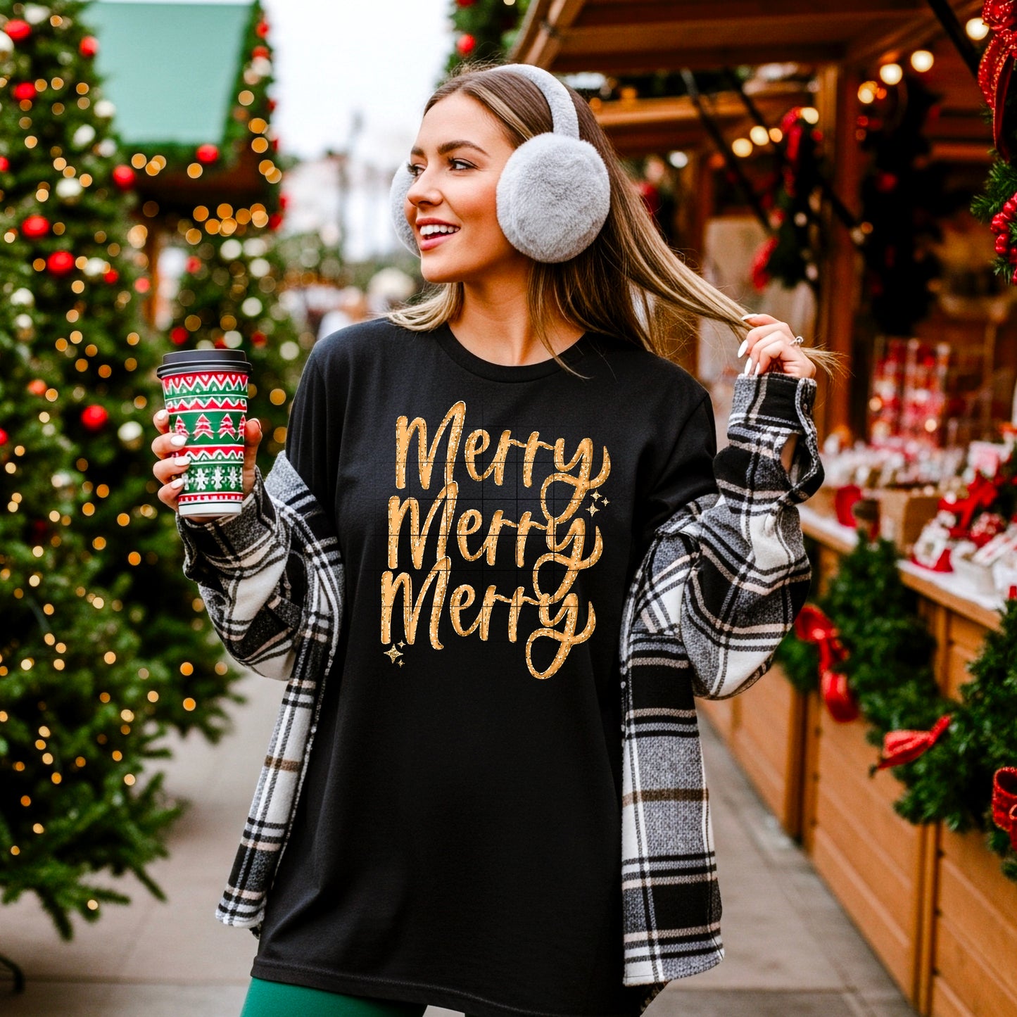 ✨🎄 Merry Merry Merry Christmas Shirt 🎅💛