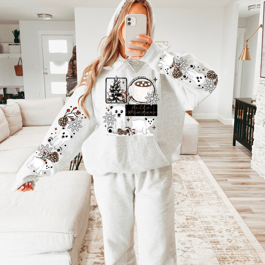 🐻❄️ Hello Winter Polar Bear Hoodie ❄️☕️