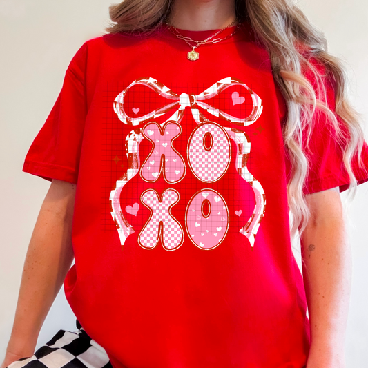 xoxo bows graphic t-shirt