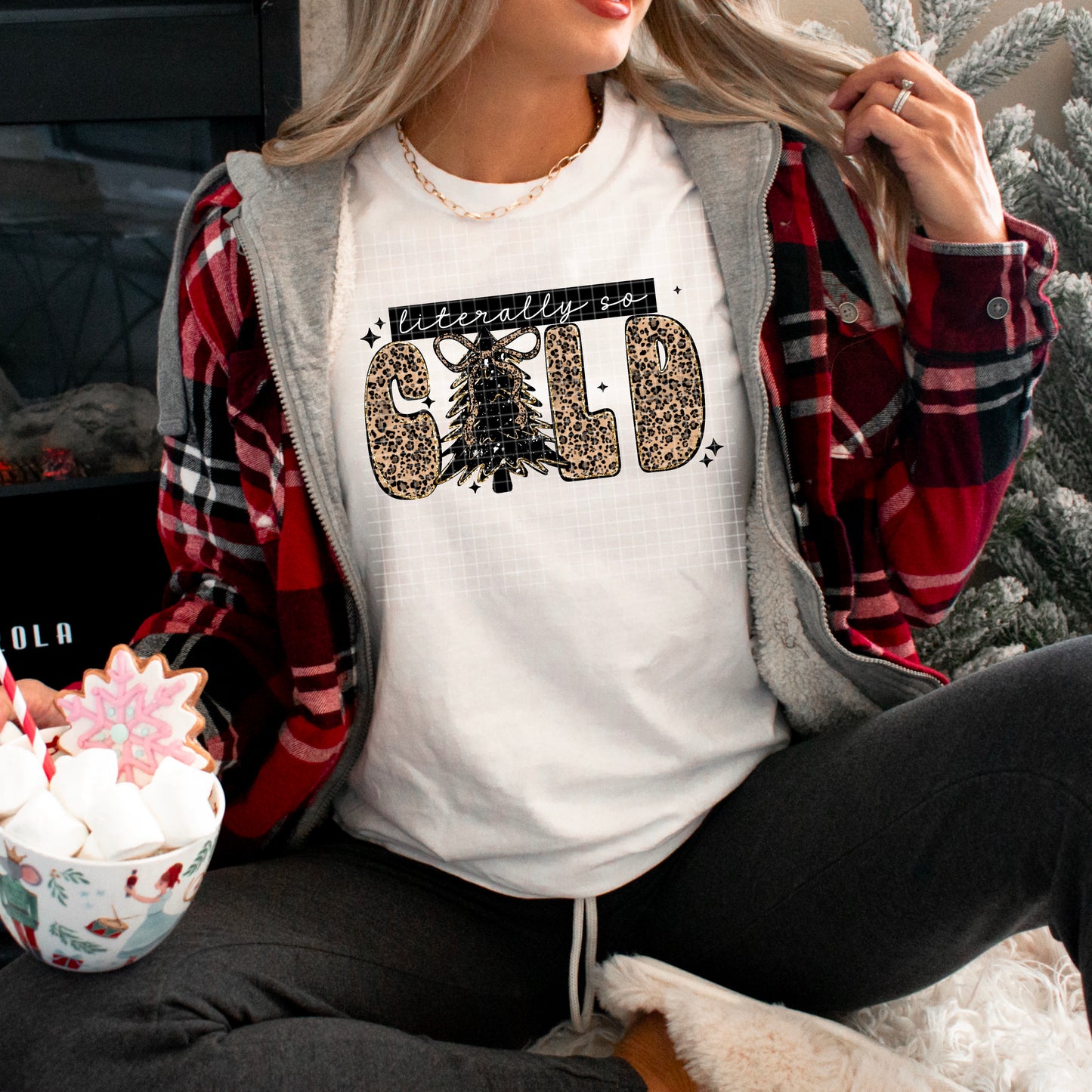 Literally So Cold Animal Print Graphic T-Shirt