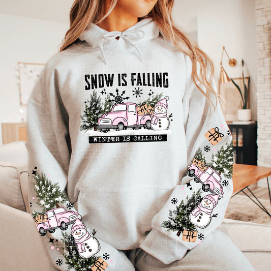 Snow Is Falling Graphic Hoodie