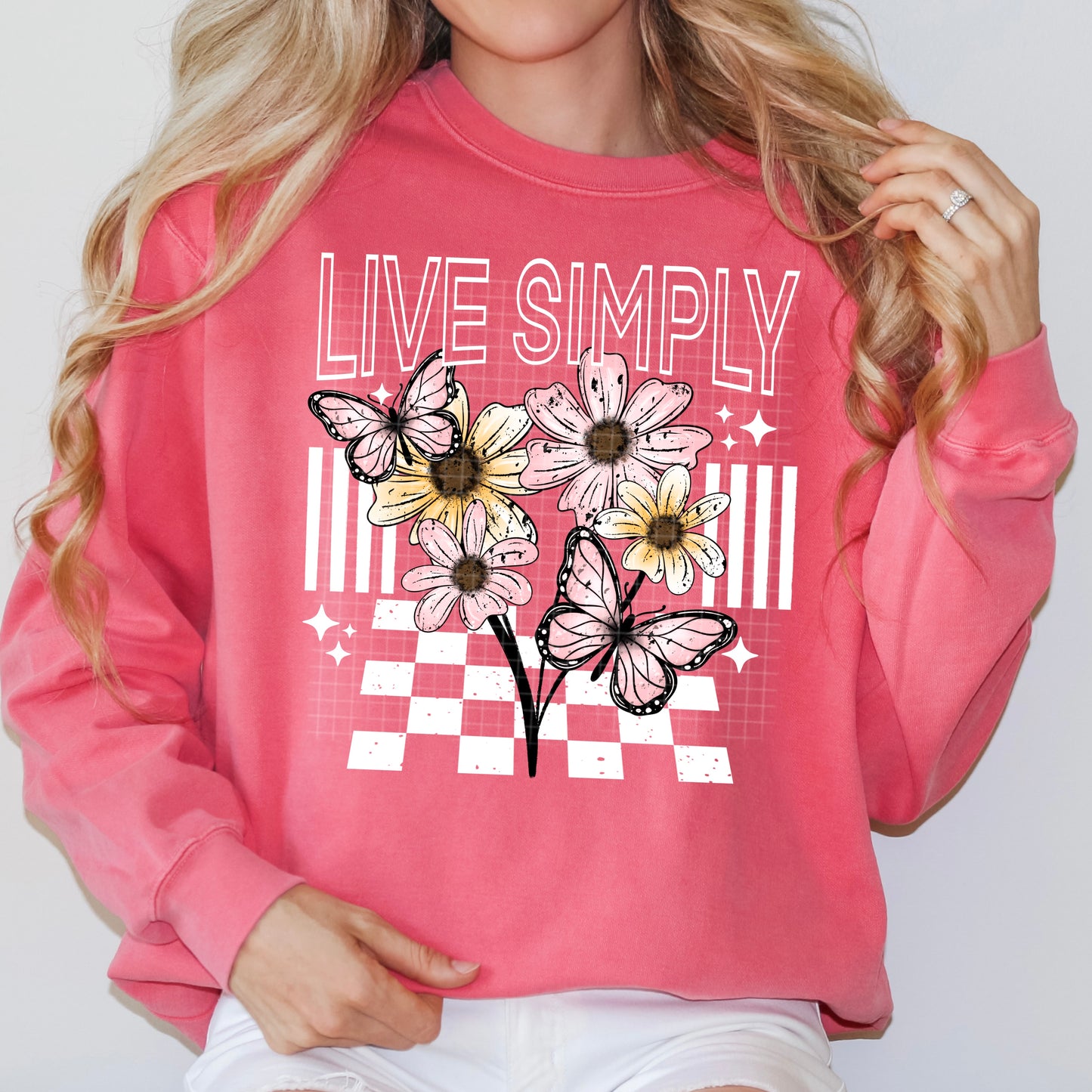 Live Simply Graphic Crewneck