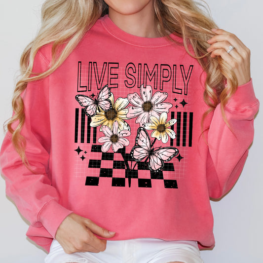 Live Simply Graphic Crewneck