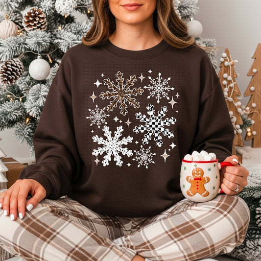 Snowflakes Graphic Crewneck