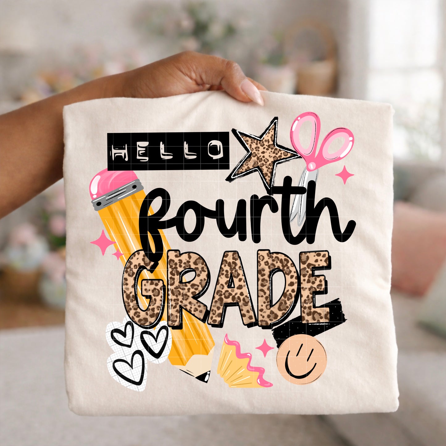 Hello Grade Teacher Shirt | Back to School Teacher Tee | Preschool Kindergarten First Second Third Fourth Fifth Grade Shirt | Cute School Graphic Tee ✏️🍎📚
